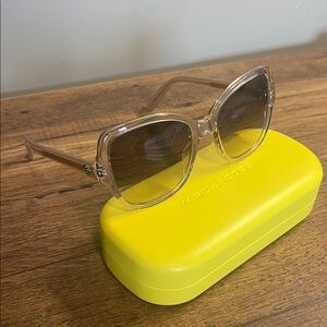 Marc Jacobs Transparent Taupe Gradient Lens Oversized Sunglasses